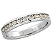 14 Karat Weissgold Comfort Fit Diamanten Ring, mit 0.50 Karat Brilliantschliff Diamanten, (3mm) breit
