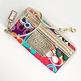 Coach Signature Poppy Glam Zip Around Wallet Bag Multi