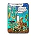 Londons Times Health and Vanity Trends Cartoons - Vegetarian Pirhanas - Light Switch Covers - single toggle switch
