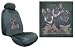 Car Truck SUV German Shepherd Trio with Bone Dog Print Seat Covers 2 Charcoal Grey Universal Low Back with Head Rest Covers Vehicle Bucket Seatcovers