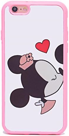 iPhone 6 Case EZPING Cartoon minnie mickey Lovers Couple Best Friends Soft Rubber Silicone Protection Skin Cover [for Apple iPhone 6 or 6S 4.7 inch] (Cartoon minnie)