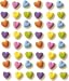 Rainbow Cakes Cupcakes Cookies Heart Shaped Edible Hard Sugar Decorations