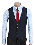 Doublju Mens Casual 4button Slim Matt Vest (134D) 41WEb9cykGL. SL160 Doublju Mens Casual 4button Slim Matt Vest (134D)