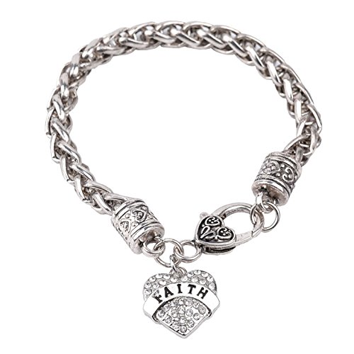 Bling Stars Mother's Day Gift for Mom Bracelet Clear Crystals Lobster Claw Heart Bracelet