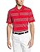 adidas Golf Men's Puremotion Heather 3-Stripes Polo, Bold Red/Amazon Red, Large
