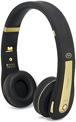 MiiKey Rhythm Pro Black/Gold Wireless Bluetooth 4.0,NFC,Multi-connect Headphone with Microphone &amp; HD Audio