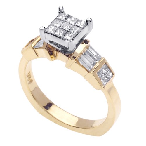 Elegant Diamond Wedding Bands With Comfort Fit 14K Yellow Gold Can Also Be Made In Platinum or Other Colors 18K And 24K Is Also Available 1.25ct tw SI1 Clearity and H or I Color