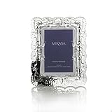 Mikasa Sweet Blossom 5-Inch by 7-Inch Glass Photo Frame