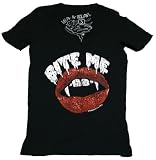 Bite Me David & Goliath Brand Vintage-Style V-Neck Juniors T-Shirt