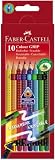 Faber Castell 116613 - Farbstifte Colour Grip 10er Etui Radierbar