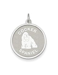 Sterling Silver Cocker Spaniel Disc Charm