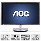AOC I2353PH 23 - Inch Widescreen Ultra Slim IPS LED Monitor with Dual HDMI - Brushed Metal