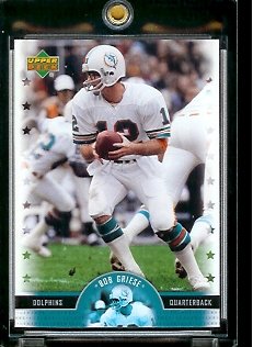 2005 Upper Deck Legends Bob Griese Miami Dolphins Football Card #79 - Mint Condition - In Protective Display Case !!
