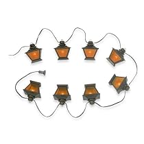 Royce Lighting RL9108/8ORB Outdoor String Lantern, Oil Rubbed Bronze with Amber Globes