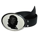 MENS Portrait Sign Faux Leather Hip Hop Buckle Belt - Accessory - One Size