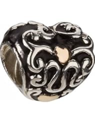 Authentic Chamilia Silver & YG Heart & Soul Charm - KA-77