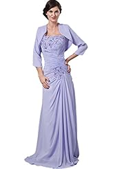 One Shoulder Chiffon Evening Dress/Mother-of-the-Bride Dress/Prom Dress 