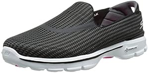 Skechers Performance Women's Go Walk 3 Slip-On Walking Shoe,Black/White,8.5 M US