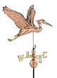 28" Luxury Polished Copper Great Blue Heron Weathervane