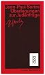 �berlegungen zur Judenfrage