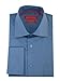 Gino Valentino Men's Modern Spread Collar French Cuff Cotton Dress Shirt