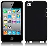 Black XYLO ACCESSORIES Hybrid Armor Hard Shell Skin Case for the Apple iPod Touch 4 4G MP3 Player (8GB 32GB 64GB).