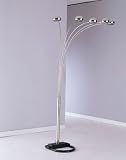 Nickel 5-Cap Floor Lamp By Acme Furniture