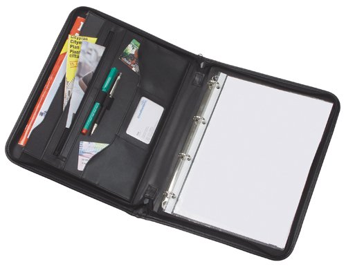 Ringbuchmappe A4 COMO, Schwarz,