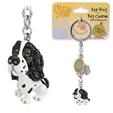 Little Paws Black and White Springer Spaniel Key Ring / Bag Charm