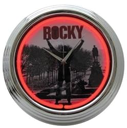 Rocky Balboa Licensed Neon Wall Clock Neon