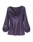 Spiegel Balloon-Sleeve Silk Blouse