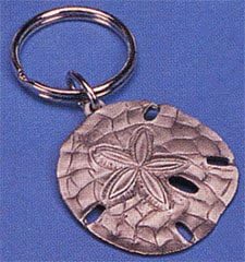 Nautical Sand Silver Pewter Keychain