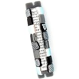 Glistening Squares Glass Mezuzah in Grays