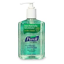 PURELL 9674-12 Instant Hand Sanitizer with Aloe, 8 fl oz Pump Bottle (Case of 12)