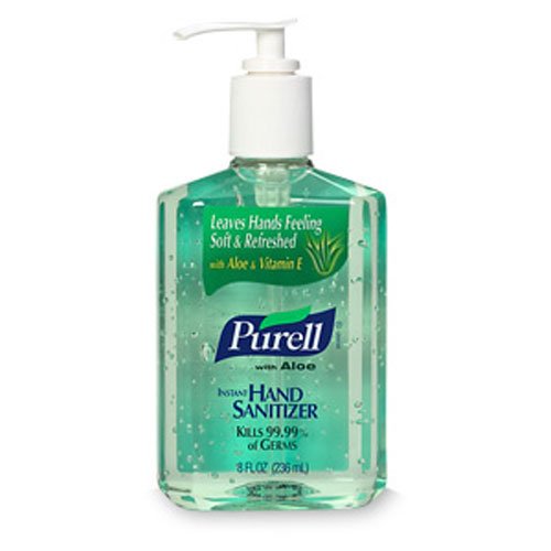 PURELL 9674-12 Instant Hand Sanitizer with Aloe, 8 fl oz Pump Bottle (Case of 12)