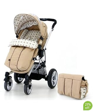 Petite Star Kurvi Abstract Pram & Pushchair - Nature