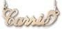 Personalized 14K Gold Carrie 'Sex and the City' Script Any Name Pendant Necklace