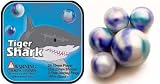 Mega Marbles - TIGER SHARK MARBLES NET (1 Shooter Marble, 24 Player Marbles & 2 Display Rings)