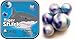 Mega Marbles - TIGER SHARK MARBLES NET (1 Shooter Marble & 24 Player Marbles)