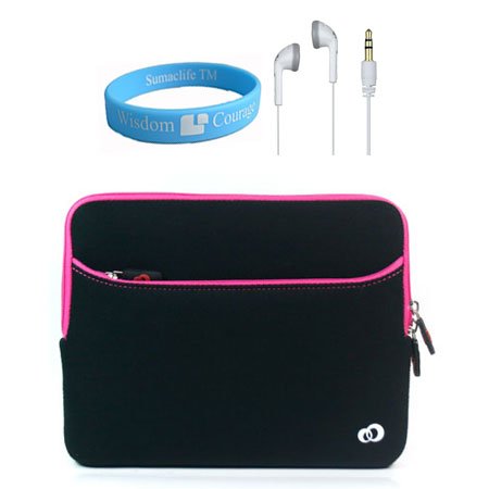 Apple iPad Glove Neoprene Black Pink Case + White Headset for iPad + Wristband 41WF4SCgylL Apple iPad Glove Neoprene Black Pink Case + White Headset for iPad + Wristband