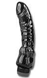 Orion 551872 Black Hammer,  Schwarzer Vibrator. Softes Gleitmaterial. Biegsame 22 cm lang, Ø 3 cm-4 cm. Stufenlos regelbar.