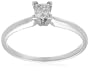 10k White or Yellow Gold Princess Cut Solitaire Diamond Engagement Ring (1/3 ct, J-K Color, I2-I3 Clarity)