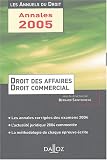 Droit des affaires, droit commercial 2005