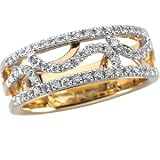 14K Two-Tone Gold Diamond Anniversary Band - 0.25 Ct.