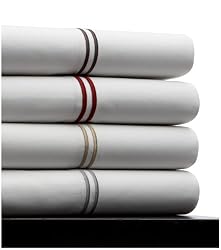 Pinzon Hotel Stitch 400-Thread-Count Egyptian Cotton Sateen Queen Sheet Set, Silver Gray