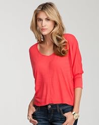 Sheer Slub Dolman Top