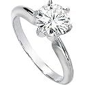 Gorgeous! Women's 14k White-gold 7.50MM (1 1/2 CT) Moissanite Solitaire Engagement Ring