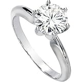 Gorgeous! Women's 14k White-gold 7.50MM (1 1/2 CT) Moissanite Solitaire Engagement Ring