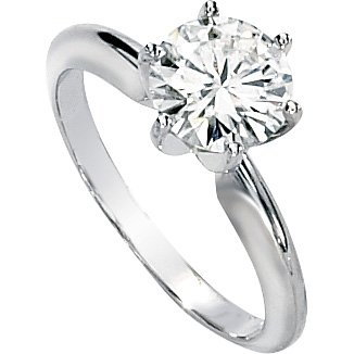 Gorgeous! Women's 14k White-gold 7.50MM (1 1/2 CT) Moissanite Solitaire Engagement Ring