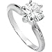 Gorgeous! Women's 14k White-gold 7.50MM (1 1/2 CT) Moissanite Solitaire Engagement Ring